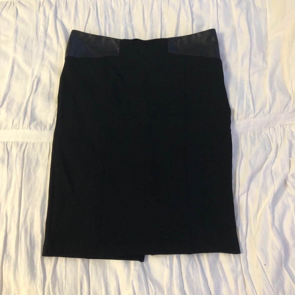 YAYA & CO PENCIL SKIRT W LEATHER WAIST